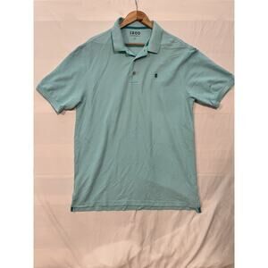 IZOD Advantage Polo Shirt Mens LT Large Tall Blue Green Short Sleeve Golf Casual